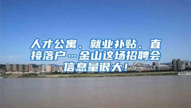 人才公寓、就业补贴、直接落户…金山这场招聘会信息量很大！