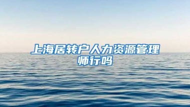 上海居转户人力资源管理师行吗