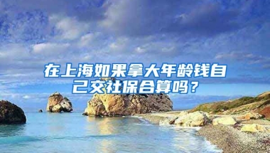 在上海如果拿大年龄钱自己交社保合算吗？