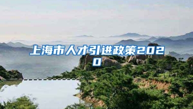 上海市人才引进政策2020