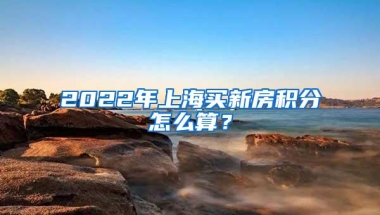 2022年上海买新房积分怎么算？