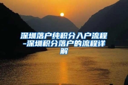 深圳落户纯积分入户流程-深圳积分落户的流程详解