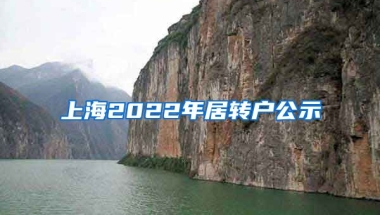 上海2022年居转户公示