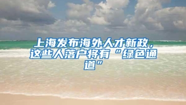 上海发布海外人才新政，这些人落户将有“绿色通道”