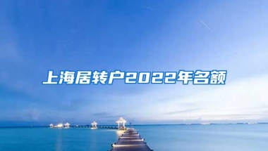 上海居转户2022年名额