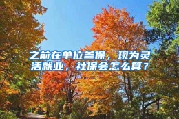 之前在单位参保，现为灵活就业，社保会怎么算？