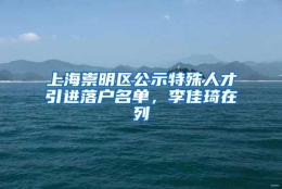 上海崇明区公示特殊人才引进落户名单，李佳琦在列