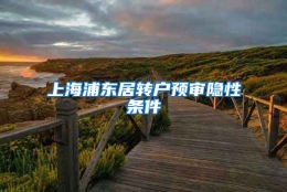 上海浦东居转户预审隐性条件