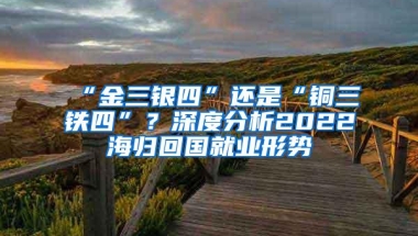 “金三银四”还是“铜三铁四”？深度分析2022海归回国就业形势