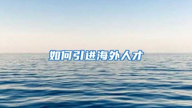 如何引进海外人才