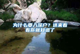 为什么要入深户？进来看看你就知道了