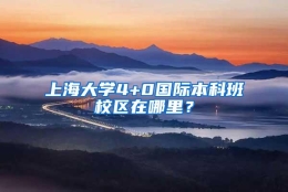 上海大学4+0国际本科班校区在哪里？