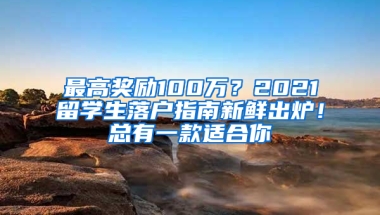 最高奖励100万？2021留学生落户指南新鲜出炉！总有一款适合你