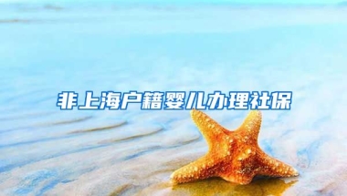 非上海户籍婴儿办理社保