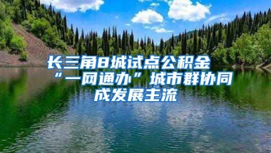 长三角8城试点公积金“一网通办”城市群协同成发展主流