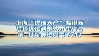 上海“供地大户”临港新片区优化调整人才住房政策 社保最短只需3个月