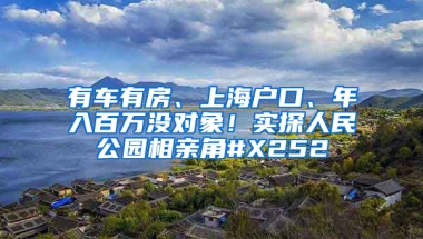 有车有房、上海户口、年入百万没对象！实探人民公园相亲角#X252