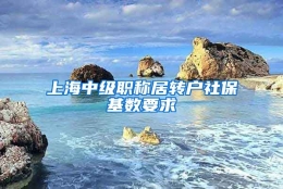 上海中级职称居转户社保基数要求