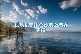 上海市居转户公示之后办手续