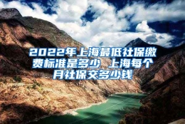 2022年上海最低社保缴费标准是多少 上海每个月社保交多少钱