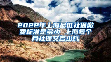 2022年上海最低社保缴费标准是多少 上海每个月社保交多少钱