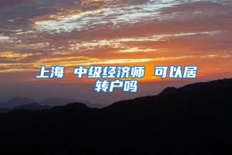 上海 中级经济师 可以居转户吗