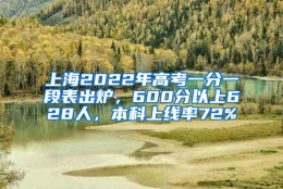 上海2022年高考一分一段表出炉，600分以上628人，本科上线率72%