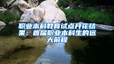 职业本科教育试点开花结果：首届职业本科生的远大前程