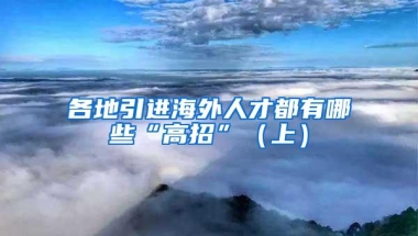 各地引进海外人才都有哪些“高招”（上）