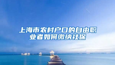 上海市农村户口的自由职业者如何缴纳社保