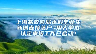 上海高校应届本科毕业生新城直接落户~用人单位认定申报工作已启动！