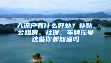 入深户有什么好处？补贴、公租房、社保、车牌摇号这些你都知道吗