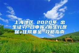 上海地区 2020年 出生证+户口申报+新生儿医保+住院基金 攻略指南