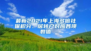 最新2021年上海多倍社保积分、居转户对应各项数值