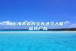 上海市农民工先进个人能居转户吗