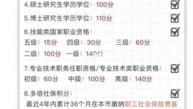 上海积分入学，上海社保积分120分细则