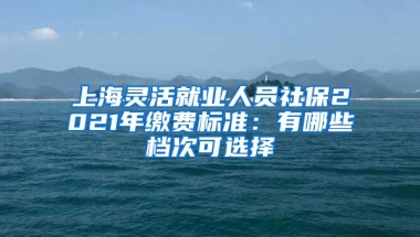 上海灵活就业人员社保2021年缴费标准：有哪些档次可选择