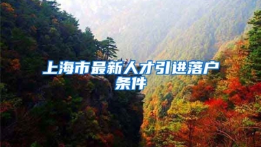 上海市最新人才引进落户条件