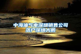 中海油气电深圳销售公司落户深圳大鹏