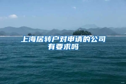 上海居转户对申请的公司有要求吗