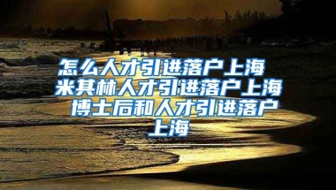 怎么人才引进落户上海 米其林人才引进落户上海 博士后和人才引进落户上海