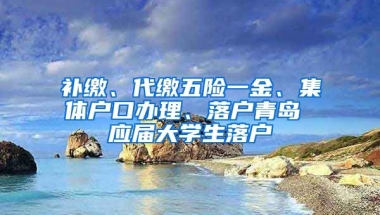 补缴、代缴五险一金、集体户口办理、落户青岛 应届大学生落户