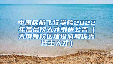 中国民航飞行学院2022年高层次人才引进公告（天府新校区建设诚聘优秀博士人才）