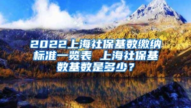 2022上海社保基数缴纳标准一览表 上海社保基数基数是多少？