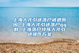 上海人才引进落户被退原因 上海人才引进落户qq群 上海落户特殊人才引进操作方案