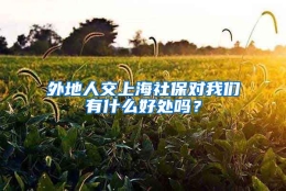 外地人交上海社保对我们有什么好处吗？