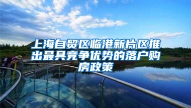 上海自贸区临港新片区推出最具竞争优势的落户购房政策