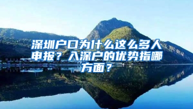 深圳户口为什么这么多人申报？入深户的优势指哪方面？