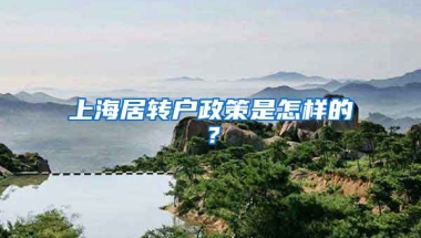 上海居转户政策是怎样的？