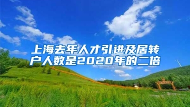 上海去年人才引进及居转户人数是2020年的二倍